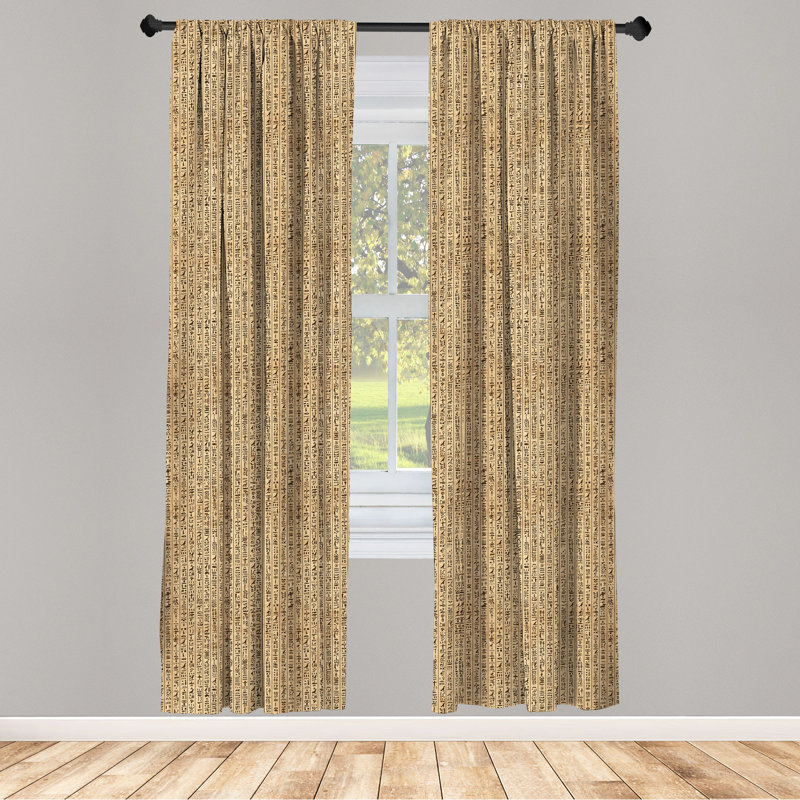 Egyptian Semi-Sheer Rod Pocket Sliding Panel, 28" x 63"