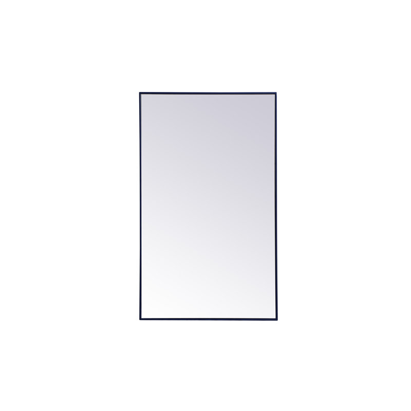 Sabine Metal Rectangle Wall Mirror, 60" x 36", Blue