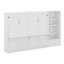 Grand lit escamotable avec rangement réglable, cadre de lit mural avec 4 compartiments, 1 grand tiroir, lit plateforme pliable-1925019226