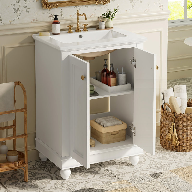 Meuble-lavabo moderne 24 po, White