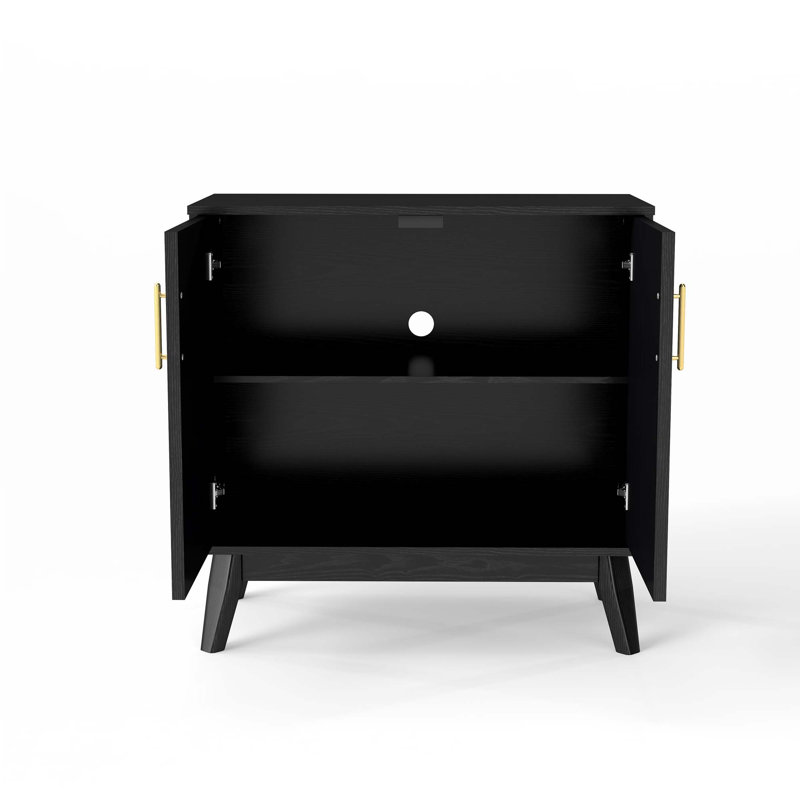 Accent Cabinet With Adjustable Shelves, Black