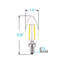 4 W (équivalent à 40 W), DEL B11, ampoule à intensité variable, culot E12 / candélabre-72250213