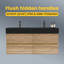 Meuble-lavabo 48 po avec lavabo à quartz en chêne et tiroirs noirs doux, meuble-lavabo mural flottant pour salle de bain moderne-1572009774-1572009761
