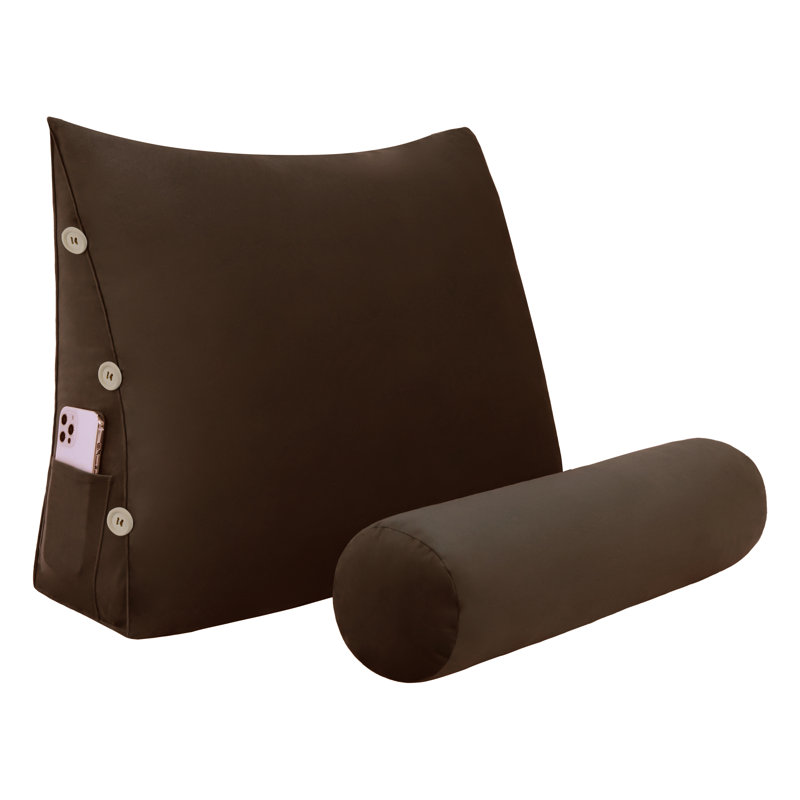 Triangular Backrest Cushion, Brown