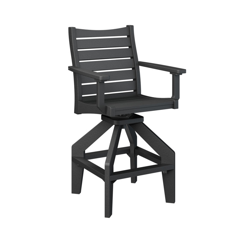 Berlin Gardens Bristol Swivel Chair, Black, 26.5"