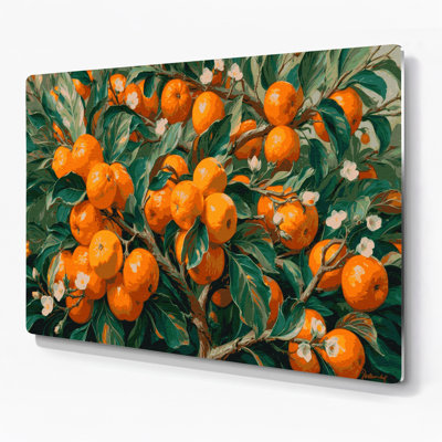 «Fruit Kumquat», art mural en métal vert