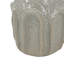 Decorative Ceramic Vase with Textured Ridged Design - 6" x 6" x 8" - Gold