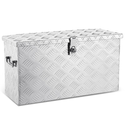 27" Aluminum Truck Pickup Trailer RV Tool Box Storage W/ Fixed Side Handle