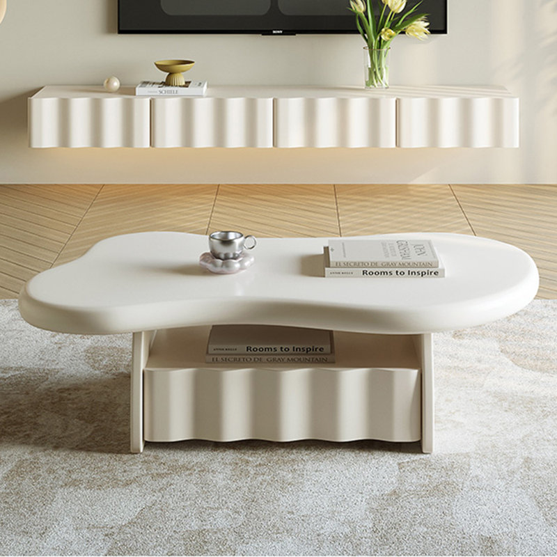 Table à thé crème