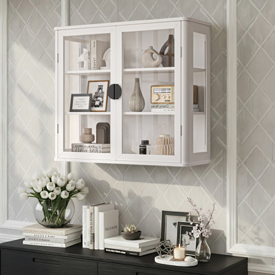 Tempered Glass Display Wall Storage Cabinet,Bathroom Wall Cabinet