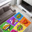 Tapis imprimé exquis avec des poils doux et un motif floral complexe parfait pour embellir n'importe quelle pièce de votre maison-1203943940