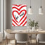 Art mural sur toile encadré en 2 dimensions, motif de cœur, texte «be mine», impression sur toile de style graffiti à la main, cadeau idéal pour la Saint-Valentin, prêt à accrocher