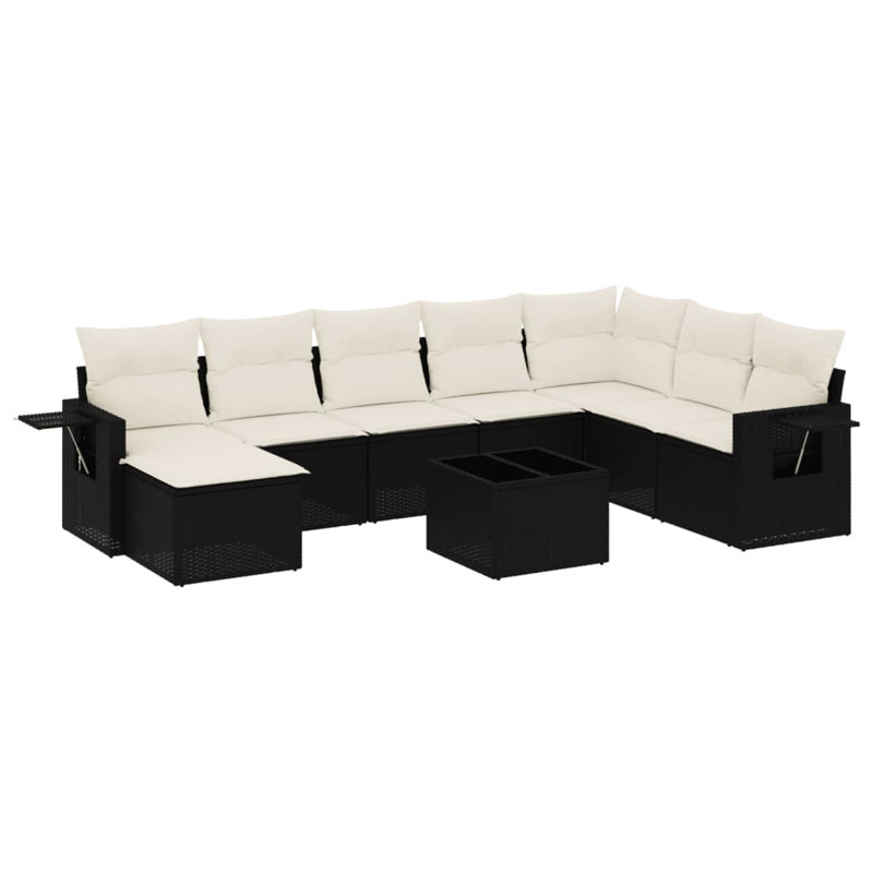 Vidaxl Garden Sofa Set Black