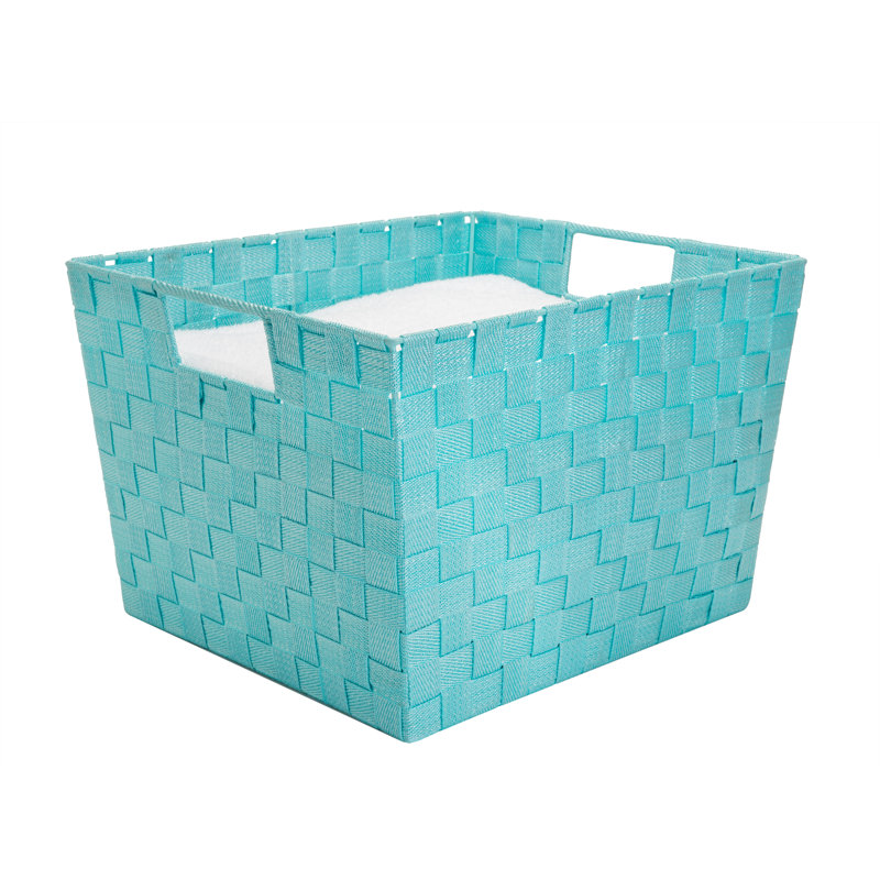 Fourre-tout tissé, H 10 po x l 15 po x P 13 po, Menthe