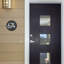 Round Modern Personalized 1-Line Wall Address Plaque-207286685-207286683