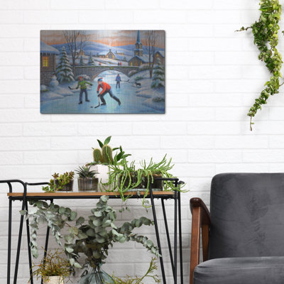 Winston Porter «Going for the But» par John Zaccheo, art mural en métal, 24 po x 16 po