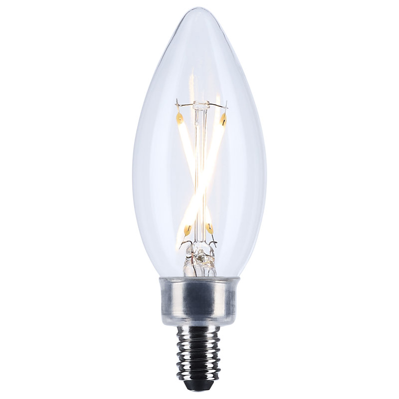 25 Watt Equivalent B11 E12/Candelabra Dimmable 3000K LED Bulb, Clear