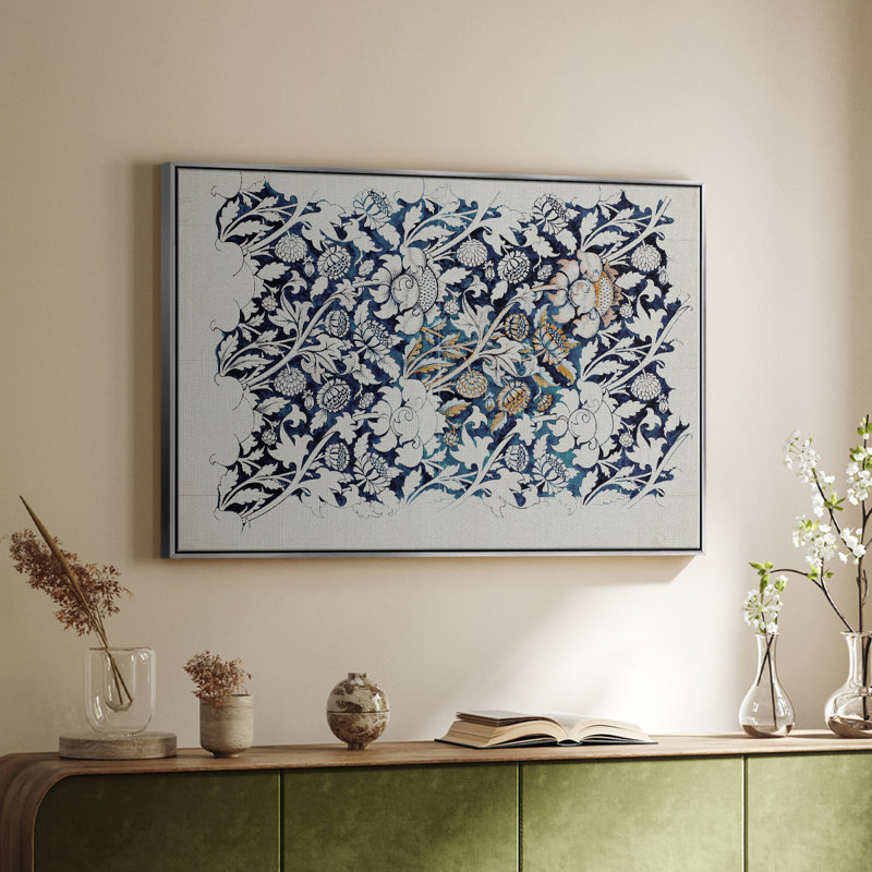 Rétro abstrait - XXVII, Toile avec cadre flottant noir, H 17 po x l 25 po