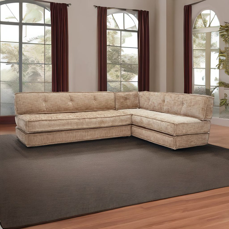 Modular Chenille Sofa, Khaki