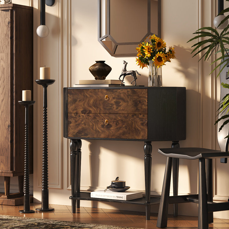 Armoire de rangement de luxe en bois massif pour chambre à coucher, Noir