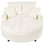 Canapé-lit moderne en chenille de 51 po avec siège touffeté et coussins détachables Modern Glam-125298595