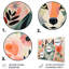 Rose et vert Boho Wolf Portrait III - loup, art mural en métal-537372920