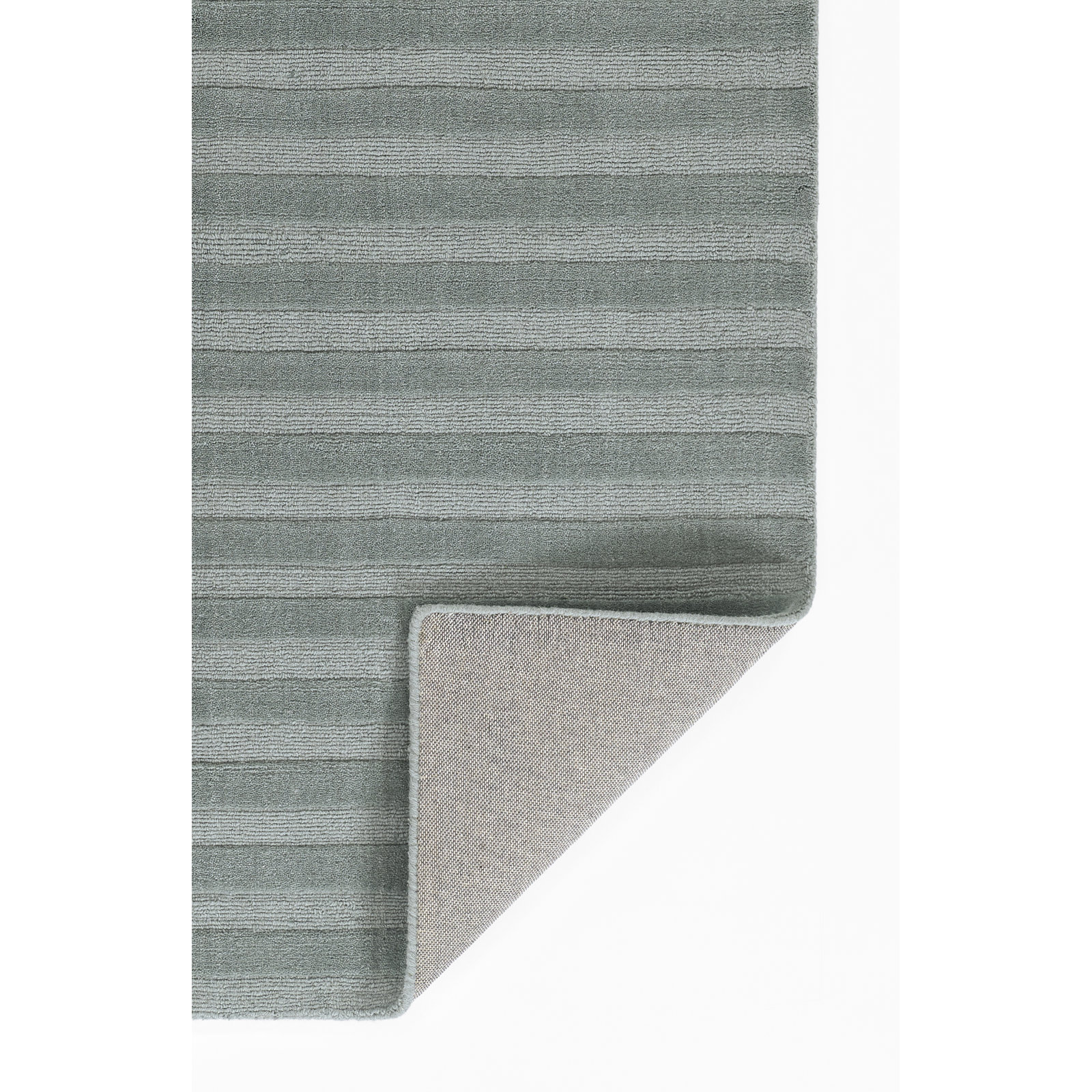 Aldery Light Blue Hand-Loomed Striped Wool Rug, 2'3" X 8' Runner