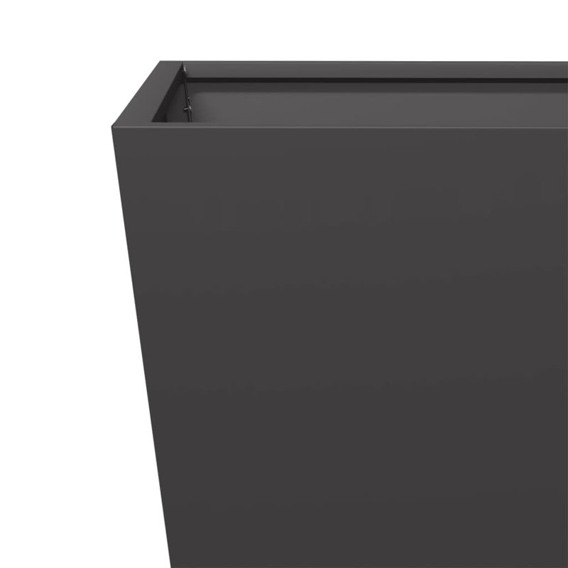 Aldegundo Metal Elevated Planter, Black, 40 cm H x 40 cm W x 40 cm D