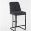 Ensemble de 2 tabourets de bar modernes avec dossier à boutons, tabourets de bar avec structure en métal robuste, rembourrage confortable, convenant à la cuisine, au bar ou au restaurant
