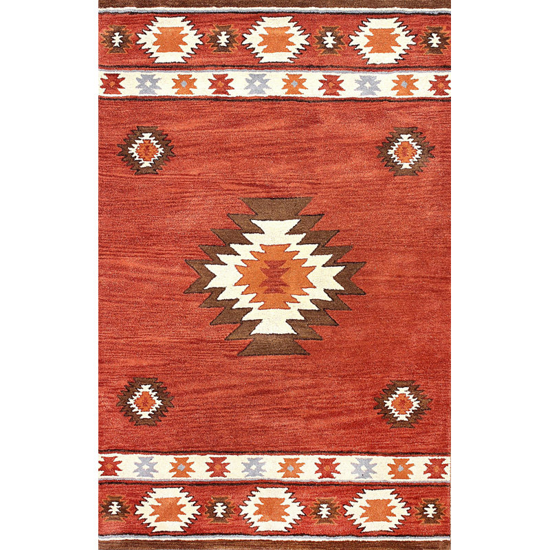 Joshua Southwestern Wool Hand Woven Area Rug, Rectangle 91 x 152cm