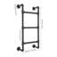 Three-Step Wall-Mounted Straight Ladder Black Loads 440.92Lbs (Size: 39.37In/100Cm)