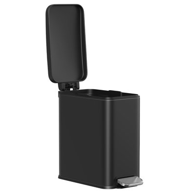 Steel Step On Kitchen Trash Can - 2.6 Gallons