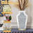 Tall Crushed Diamond Floor Vase, Large Silver Mirror Vase For Living Room Decor, Modern Crystal Accent Vase For Dried Flowers And Home Decoration-2001336293
