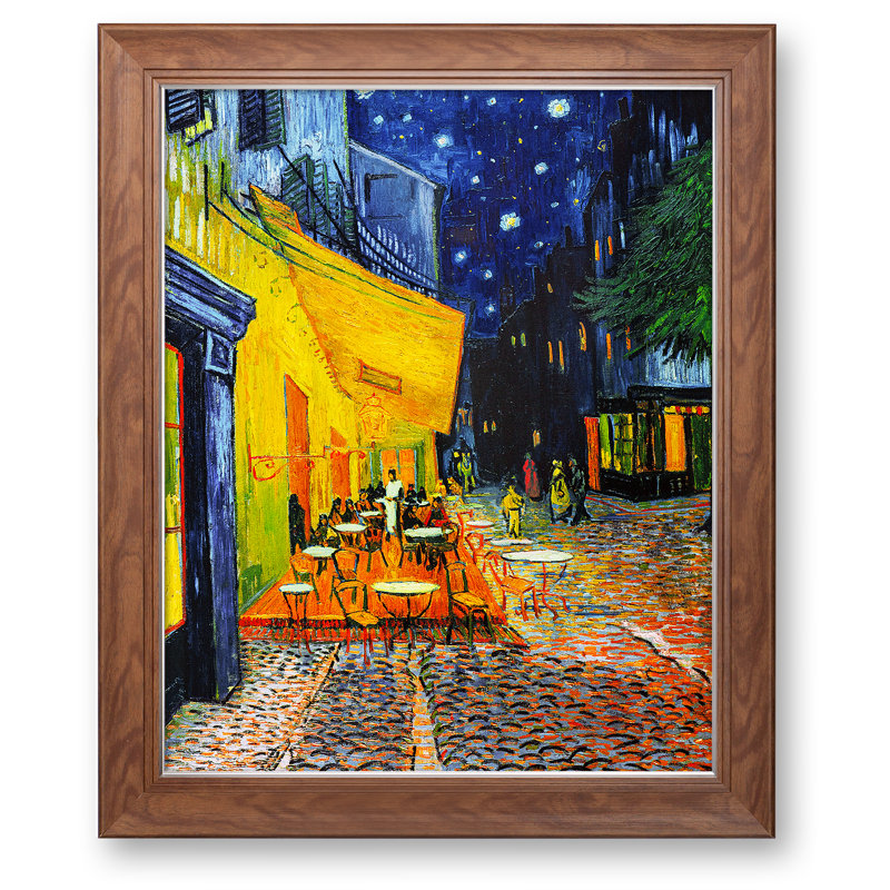 «Café Terrace At Night» par Vincent Van Gogh, reproduction sur toile, H 35,5 po x l 29,5 po x P 0,75 po