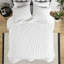 Édredon blanc 3 pièces très grand / très grand - rembourrage 350G / m², lavable à la machine, textile