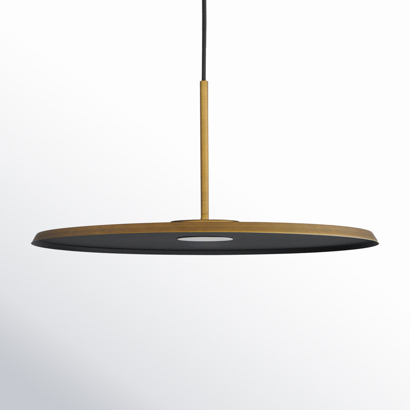 Celie 1 - Light LED Single Pendant, Antique Brass
