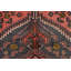 Tapis rouge en laine des années 1980 4 pi 5 po x 7 pi 2 po Fidella