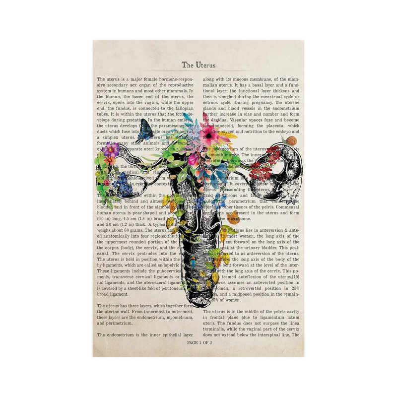 «Uterus Anatomy Print» par - Toile tendue, H 60 po x l 40po x P 1,5 po
