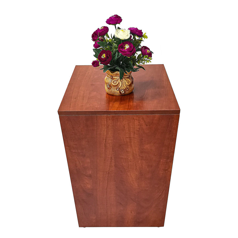 Eber FixtureDisplays 15 X 15 X 24 "Rehaussez votre présentoir en forme de piédestal cubique en noyer pâle pour un produit élégant mettant en vedette le Noyer 15927
