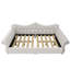 Grand lit de jour rembourré avec garniture cloutée et DEL, beige-1732022093