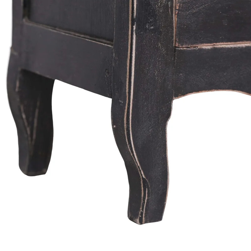 TV Cabinet 120x30x40 cm Solid Mahogany Wood, Black