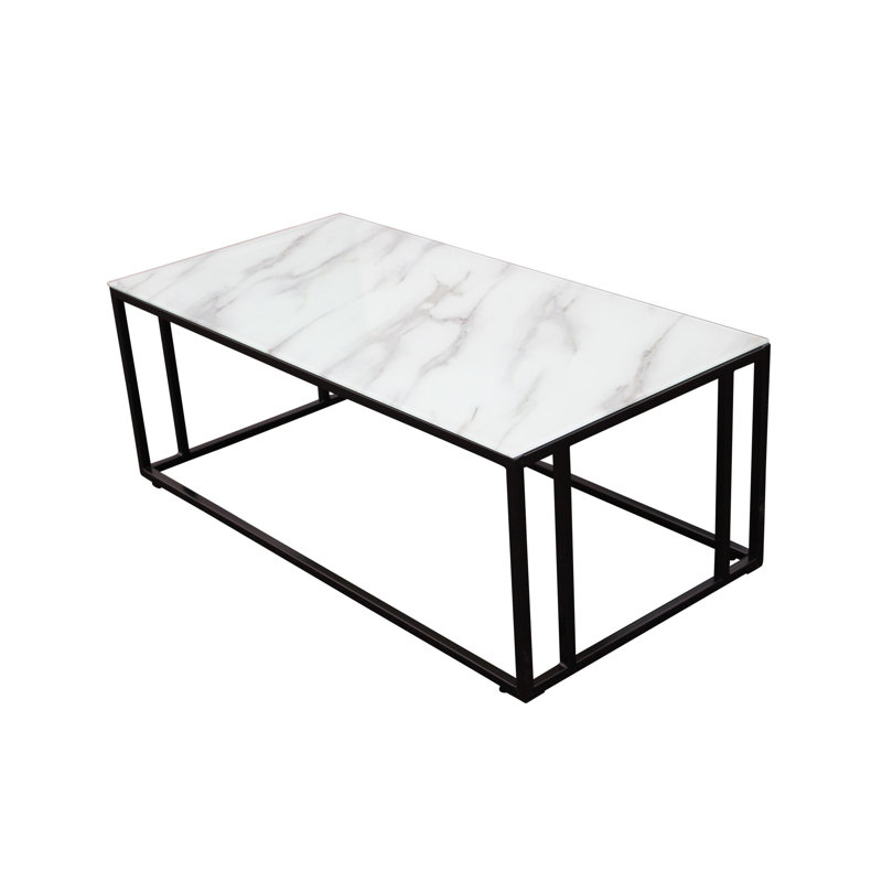Magnani 120cm Glass Top Console Table, Black