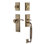 Nostalgic Warehouse New York Plate F Grip Handleset with Single Cylinder Deadbolt and Manor Lever