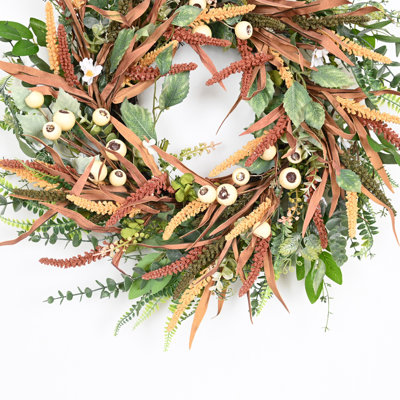 24" Handcrafted Eucalyptus Thanksgiving Wreath