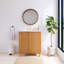 Meuble-lavabo autoportant de 30 po avec lavabo en céramique blanche et tablette ajustable en forme de U