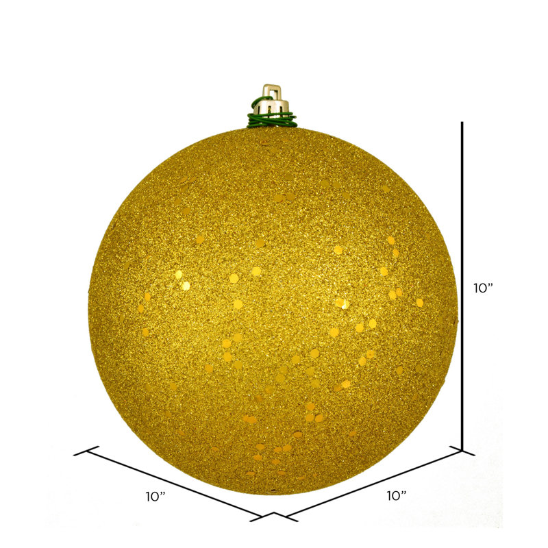 Ornement boule Décor, H 10 po x l 10 po x P 10 po, Or médaillon