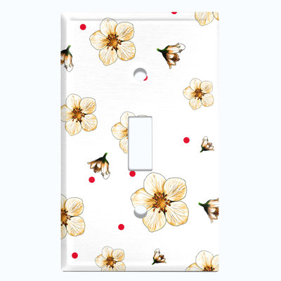 Patterned 1 - Gang Toggle Light Switch Standard Wall Plate