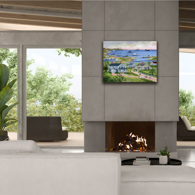  'Summer In Sconset' by JL Munro Canvas Wall Art, 34" x 26", 26" H x 34" W