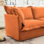 Chenille orange 2 pièces avec housse amovible, coussins d'appoint à dossier haut et à dossier luxueux, cadre en bois pour un soutien solide, assemblage latéral facile à installer-1216293380-1216293381