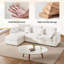 Canapé modulaire surdimensionné de 118 pouces avec repose-pieds avec rangement, canapé en L en velours pour le salon, coussins amovibles, facile à assembler, beige-1242044990